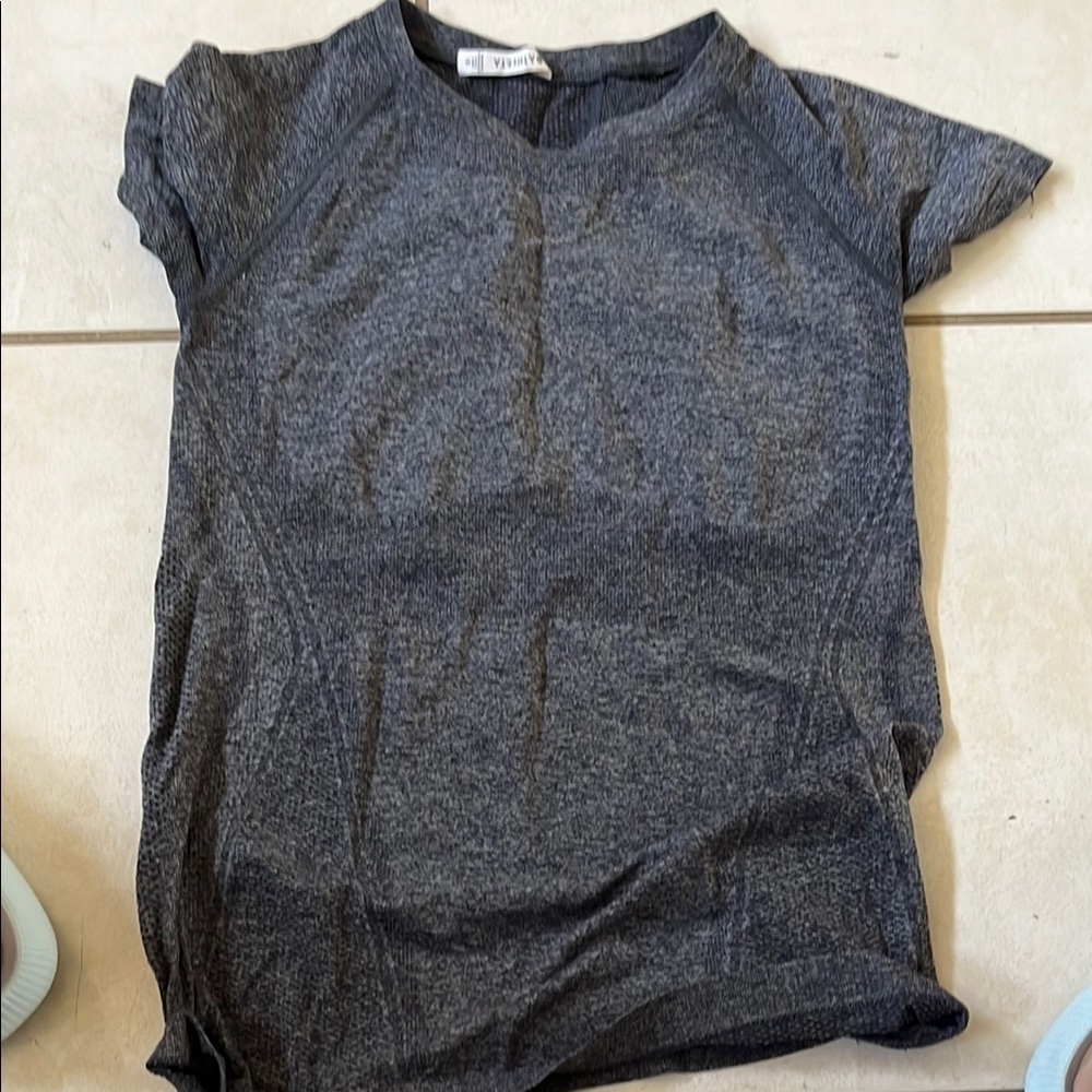 Athleta Charcoal Heathered Tee
